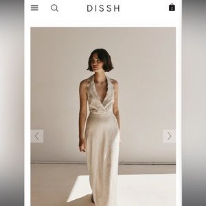 Dissh Ezra Natural Linen Midi Dress